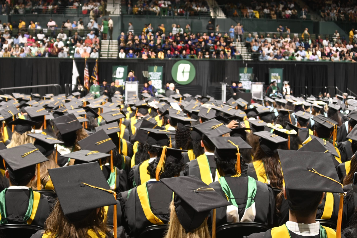 Graduate Students Seated During Commencement