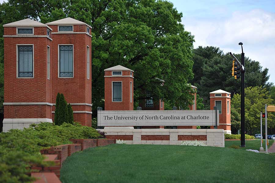 Dickson Gate at UNC Charlotte sign