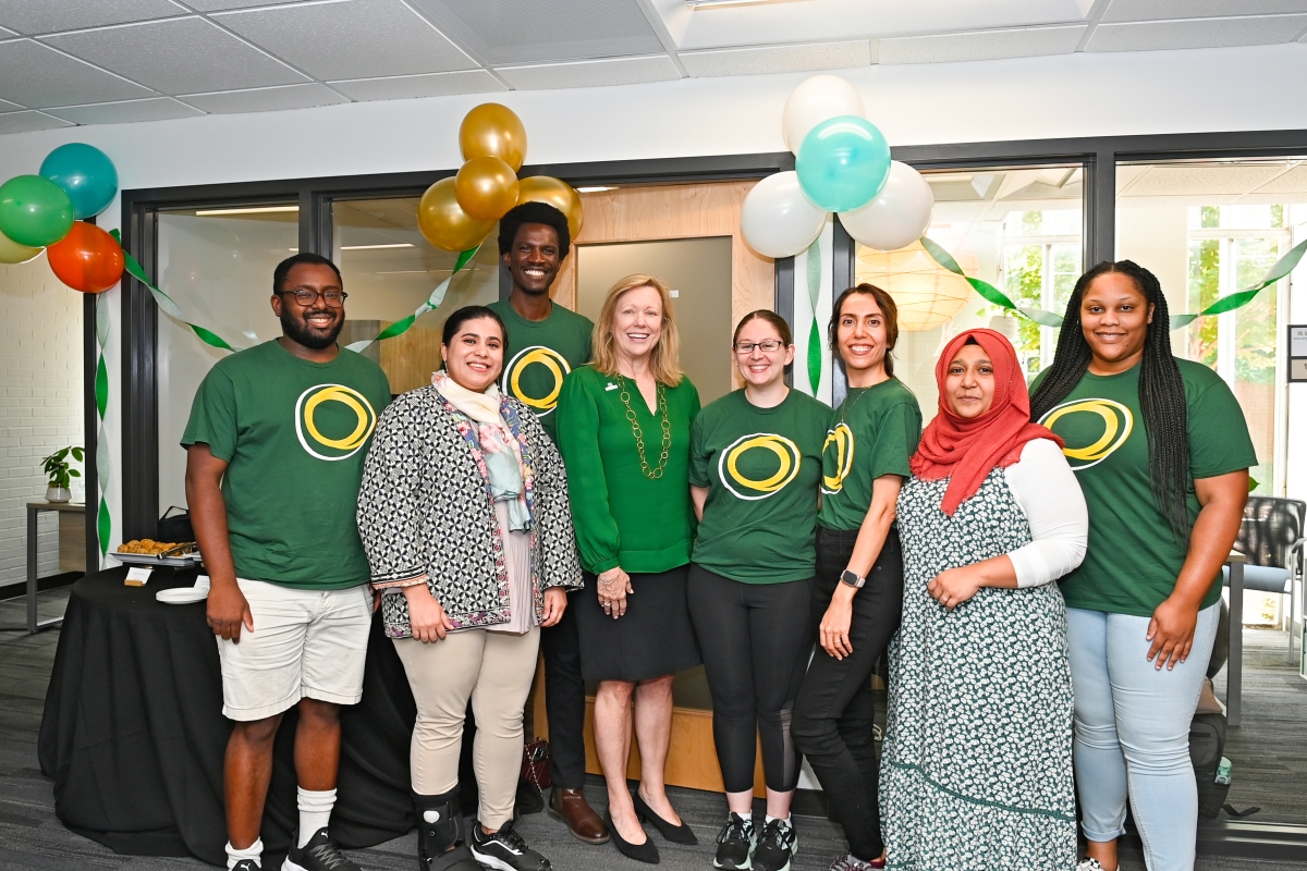 The Graduate Life Fellows welcomed Chancellor Gaber to the CGLL space.