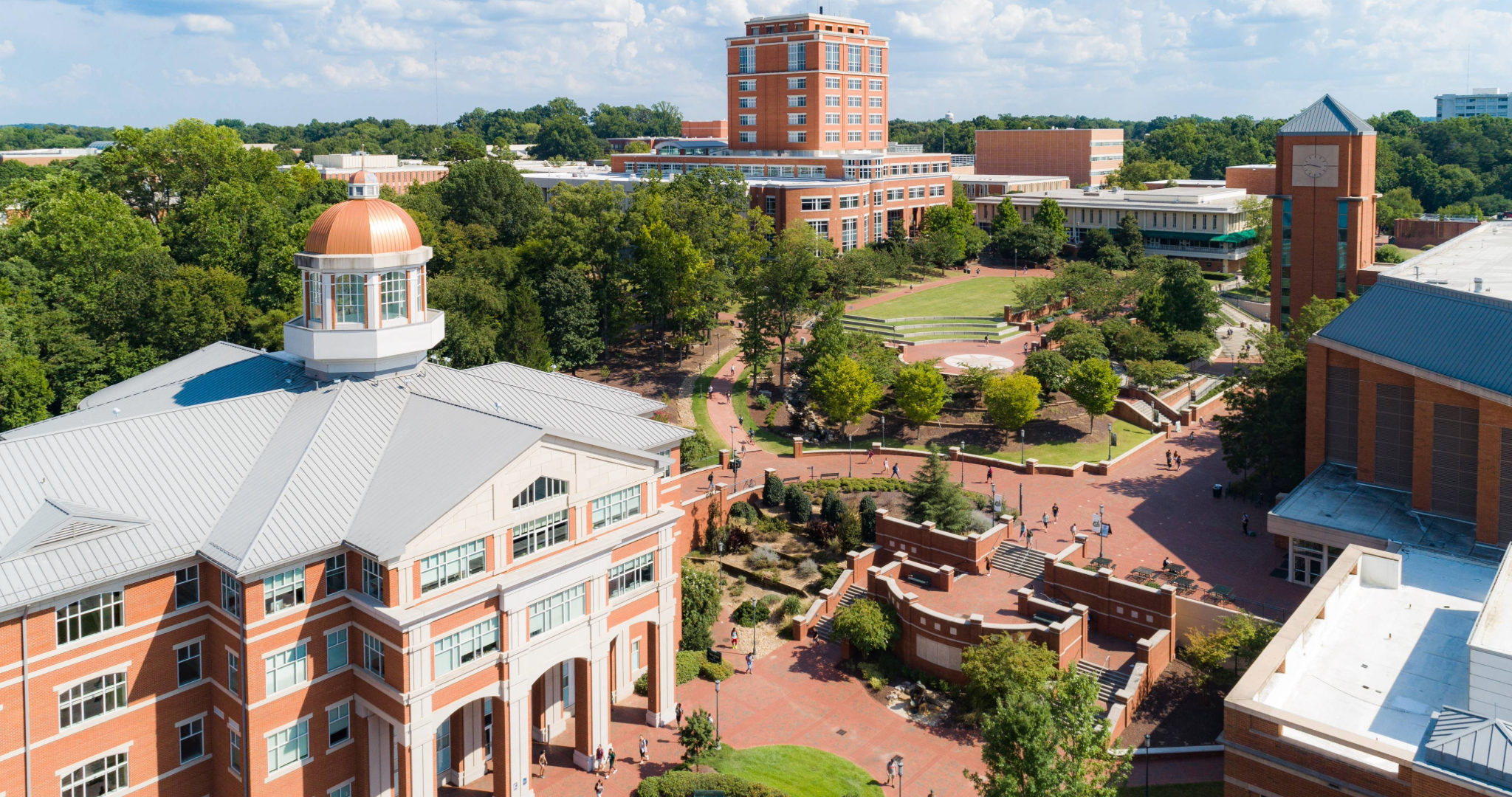 Aerial view of UNC Charlotte main campus