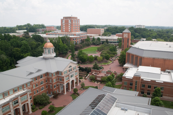 Aerial photo of UNC Charlotte campus