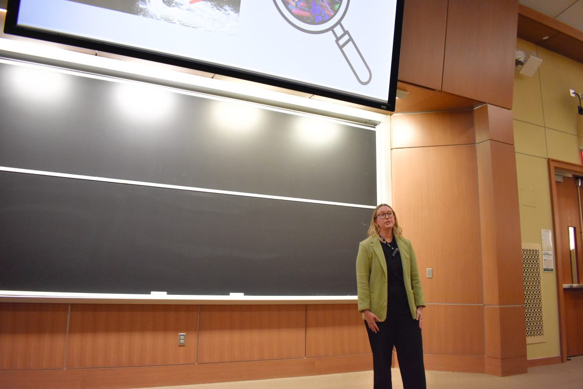 Student presents research