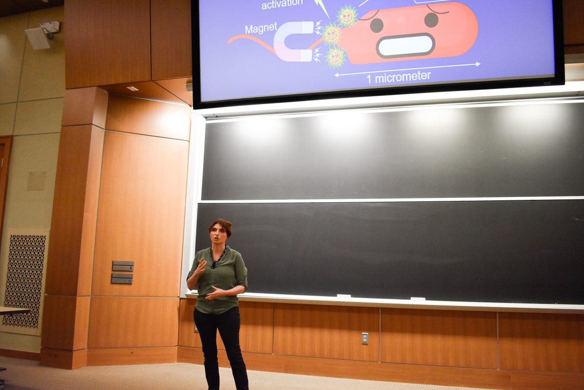 Student presents research